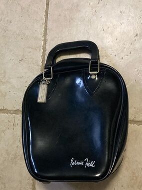 Patricia Field Black Bowler Bowling Ball Bag Bowling Style Vintage 1980s